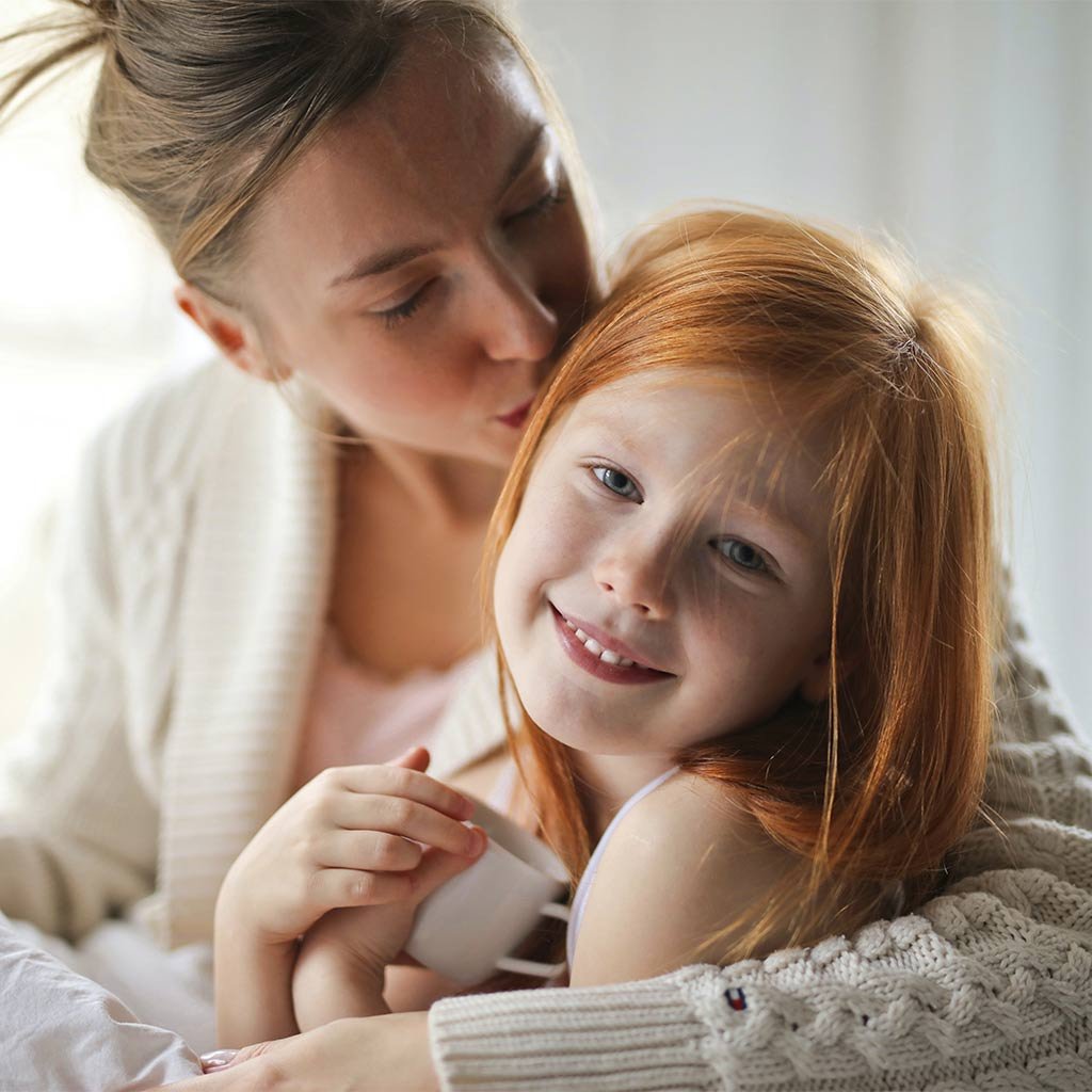 young mother and daughter
