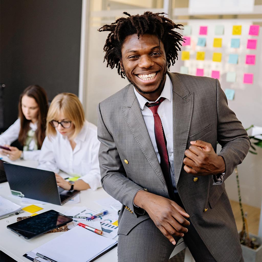 Smiling man in suit